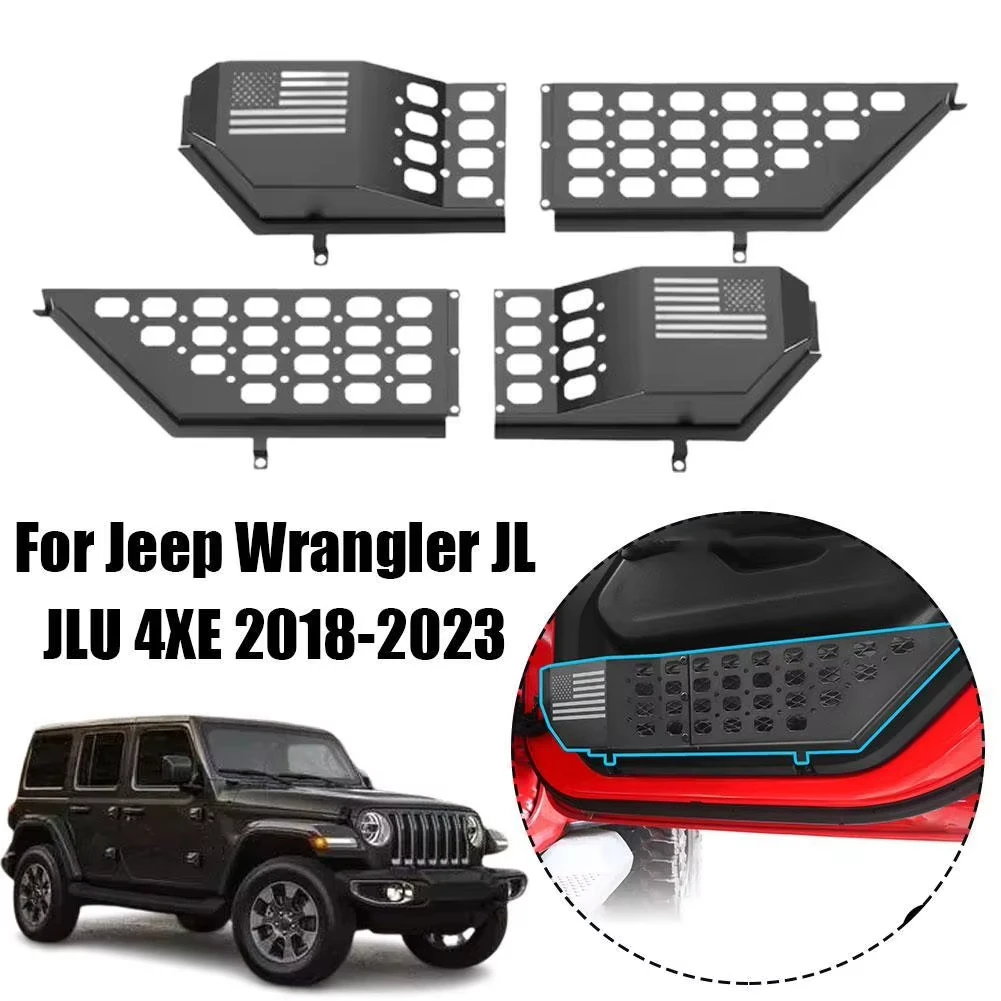 Front Door Pocket Storage Box For Jeep Wrangler JL JLU 4XE 18-23 Gladiator JT 20-23 Door Storage Organizer Modified Accessories