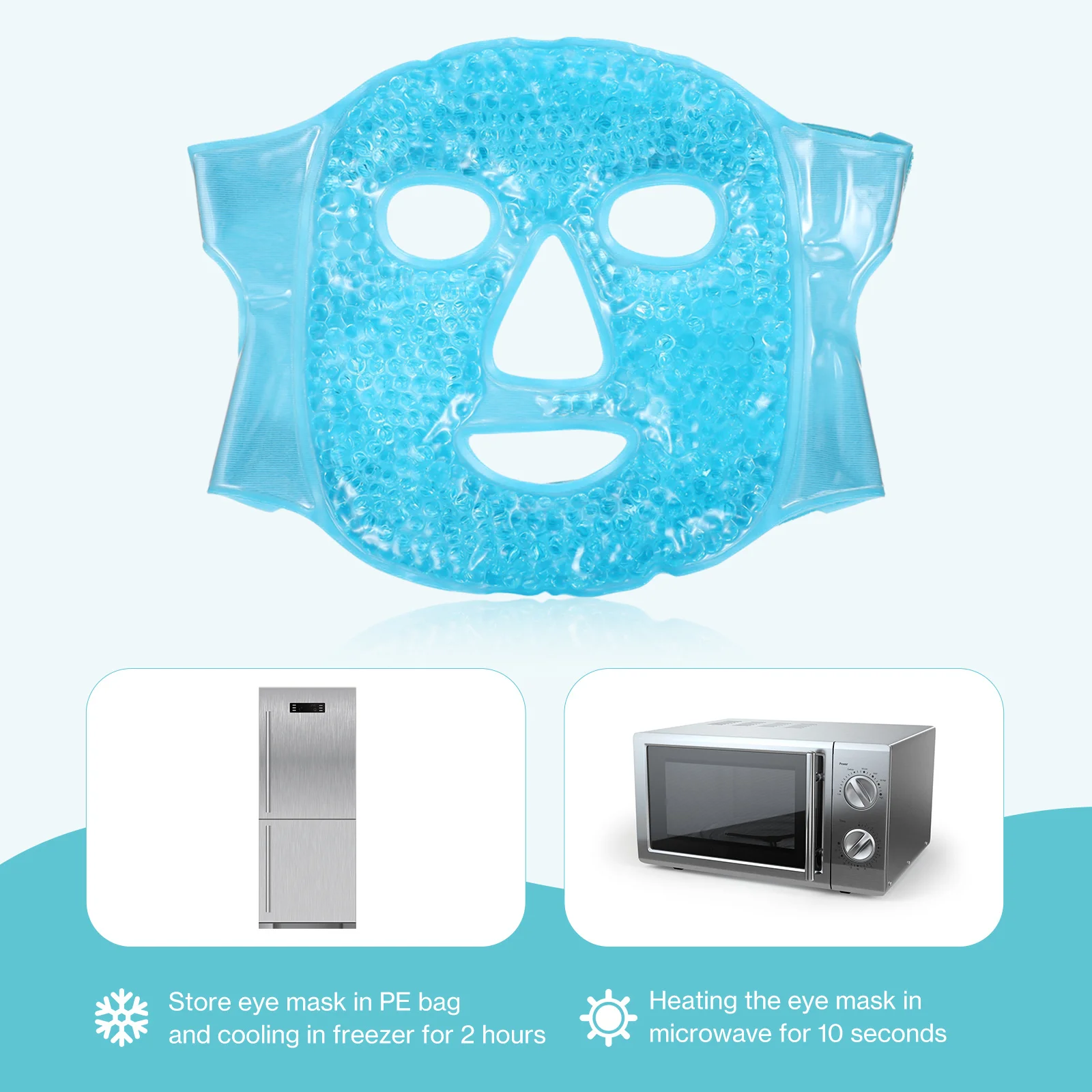 2 قطعة أقنعة العين الباردة الساخنة ضغط قسط المواد البلاستيكية النساء العين الإغاثة الإجهاد الانتفاخ العيون الجافة قناع الوجه التبريد #3