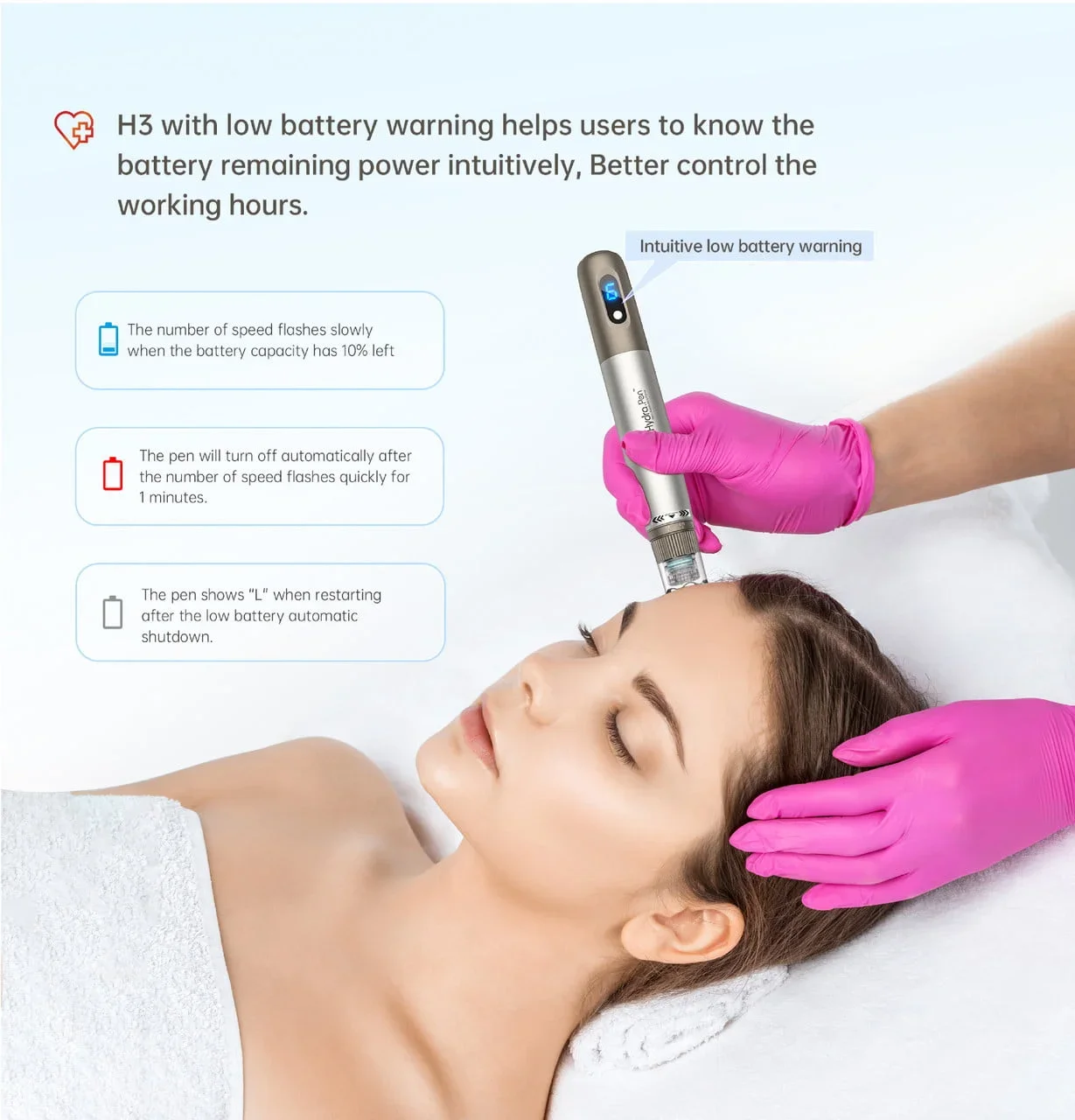 Hydra Pen H3 Wireless  Derma Pen Professional Microneedling Mesotherapy Facial Skin Care Dr.pen Device