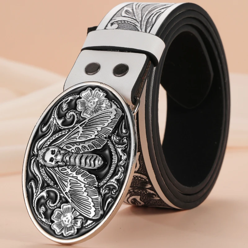 Dames Mode Riem Verzilverde Zonnebloem Ingelegde Strass Riem Denim Reliëf Vintage Riem Designer Riem Luxe