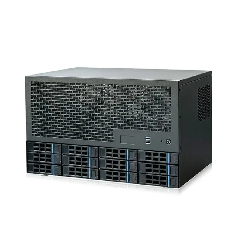 Chassi de servidor de computador com montagem em rack, 12 baias, para armazenamento, caixa de servidor, pc doméstico, nuvem privada, backup de dados