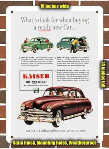 Metal Sign - 1949 Kaiser DeLuxe- 10x14 inches