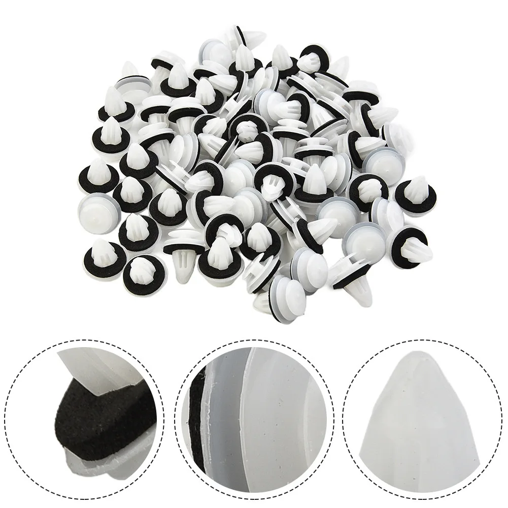 50Pcs Universal Automotive Fastener Clip, Car Door Panel Bumper Mudguard Push Retainer Pin Rivet, Auto Body Car Accessory