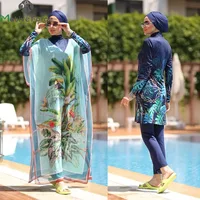 Burkini maillots de bains musulmans maillot bain femme hijab femme musulman Abaya – maillot de bain manches longues pour femmes, grande taille, style musulman, mode islamique 1