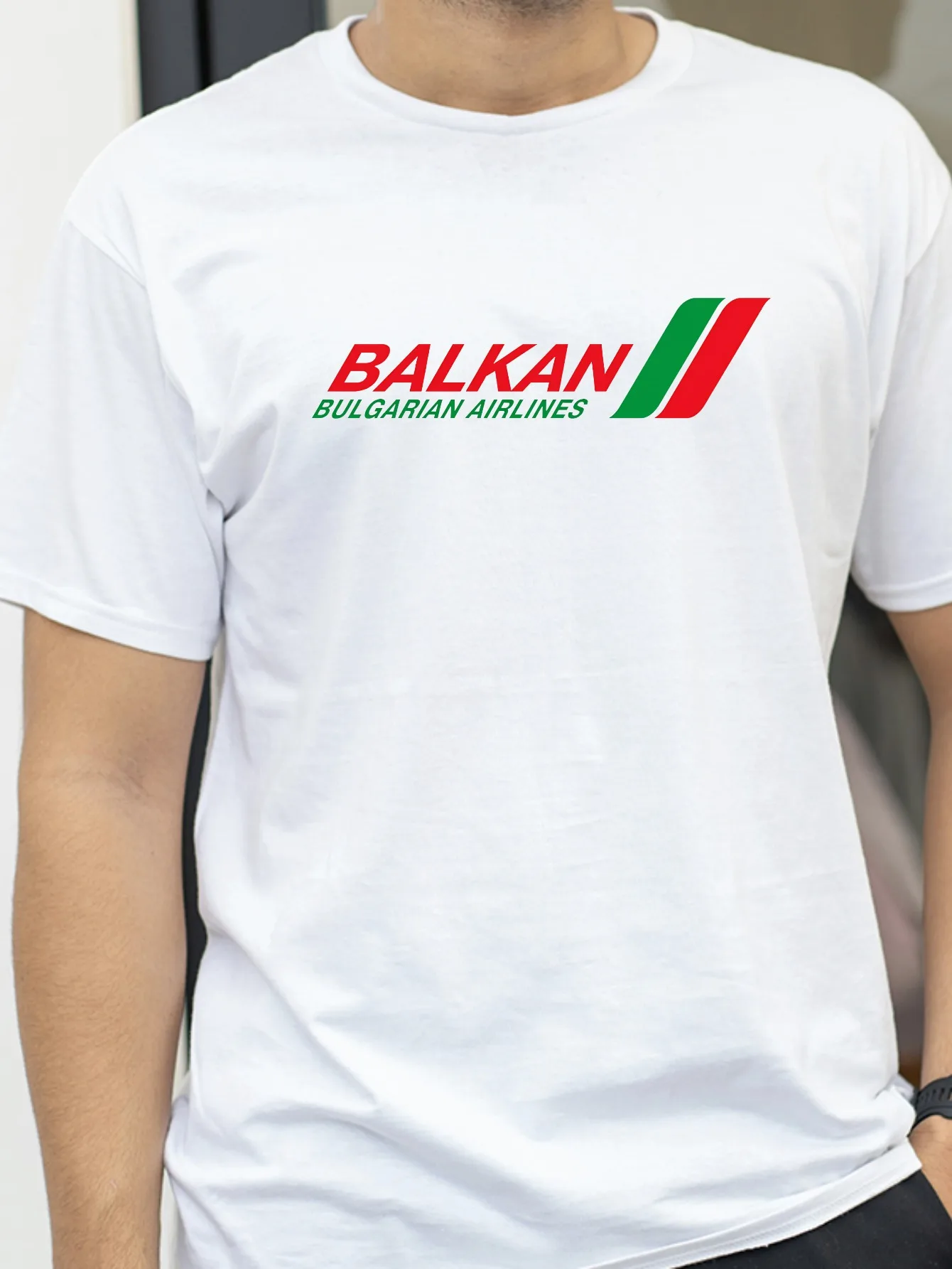 Bulgarian Airline Bulgaria Airlines Graphic t shirt fashion Harajuku Vintage Style Tshirts summer Breathable Crew Neck tee