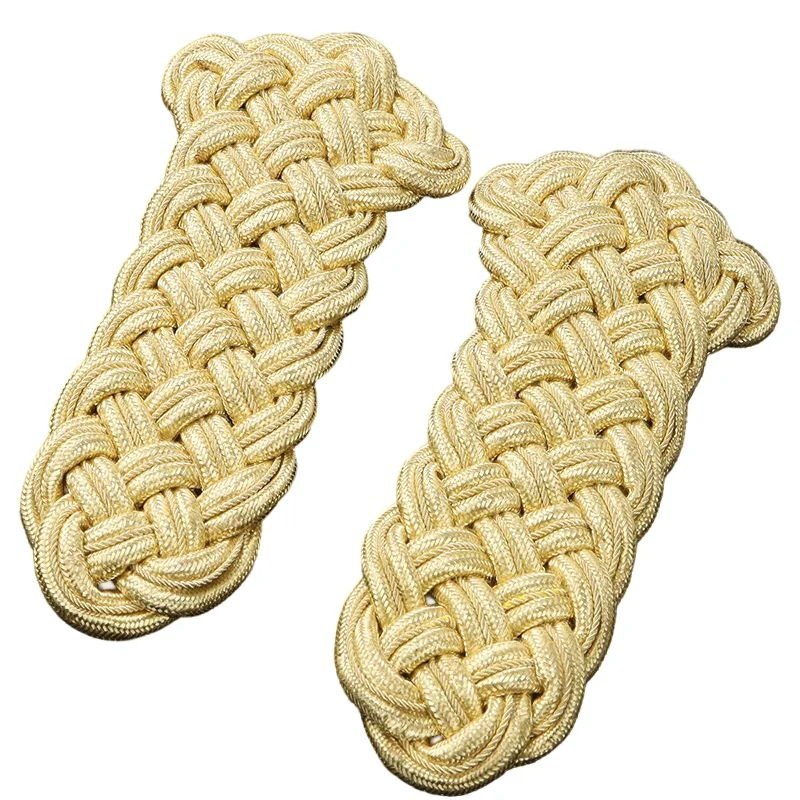 British Military Epaulets Hand work Copper Wire epaulette for Dress Uniforms  Honor Guard & Cosplay Props Cord Shoulder Badge