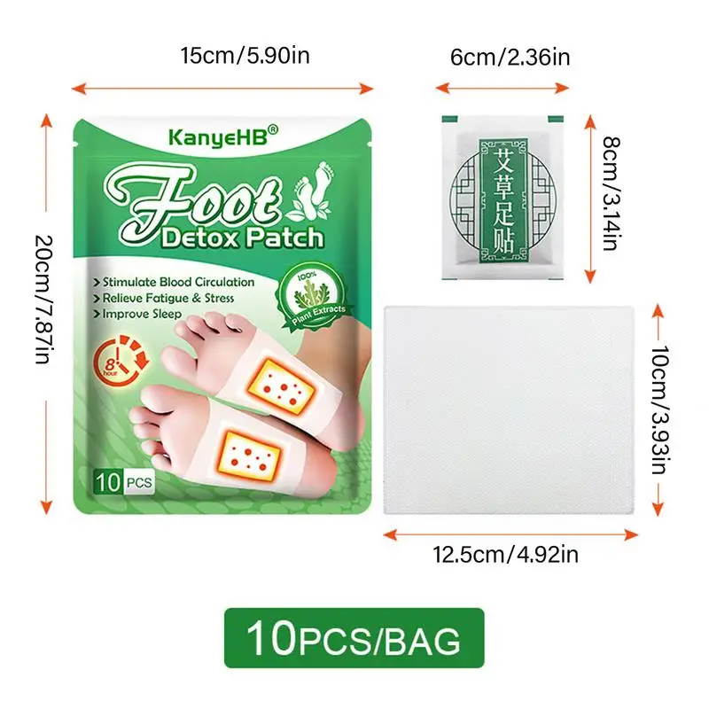 10 pz assenzio Detox Patch adesivi Detox Foot Patch pad piedi dimagranti perdere peso piedi cura salute del corpo cuscinetti adesivi per i piedi