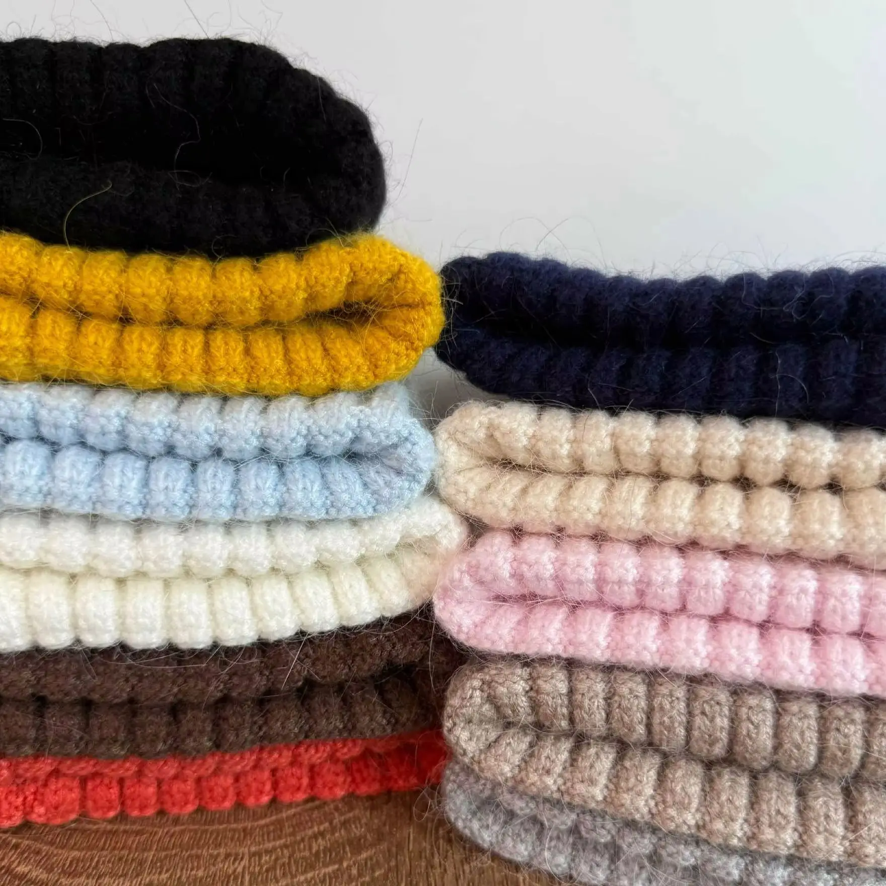 Women's Rabbit Fur Blend Knit Beanie Hat Warm Skull Cap Autumn Winter Casual Face Slimming Versatile Cold-Weather Headwear