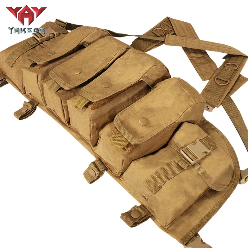 YAKEDA Tactical Vest Hunting Waist Bag Army Military Equipment AK 47 Molle Magazine Pouch Outdoor Hiking Camping Belt Bag