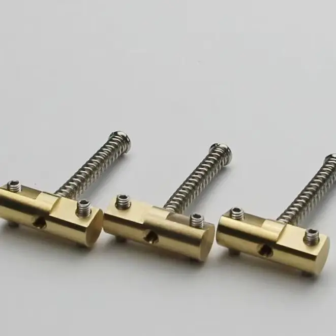 Electric guitar three tone code brass pad string block bridge screw three tone pull string plate