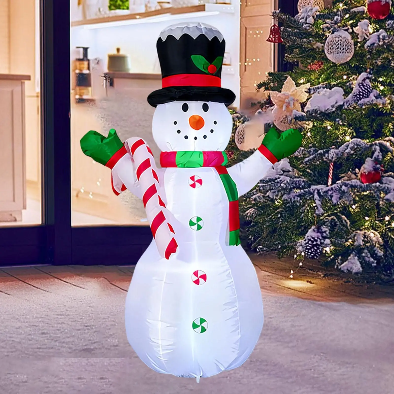 4 ft Inflatable Snowman Funny Christmas Inflatables for Garden Patio Festive