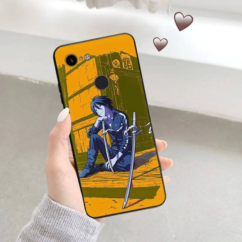 Matte Phone Case for Pixel 8 8a 7 7a 6 6a Moto Edge 20 30 40 Pro OneFusion G200 Anime Noragami Yato Soft Black Cover