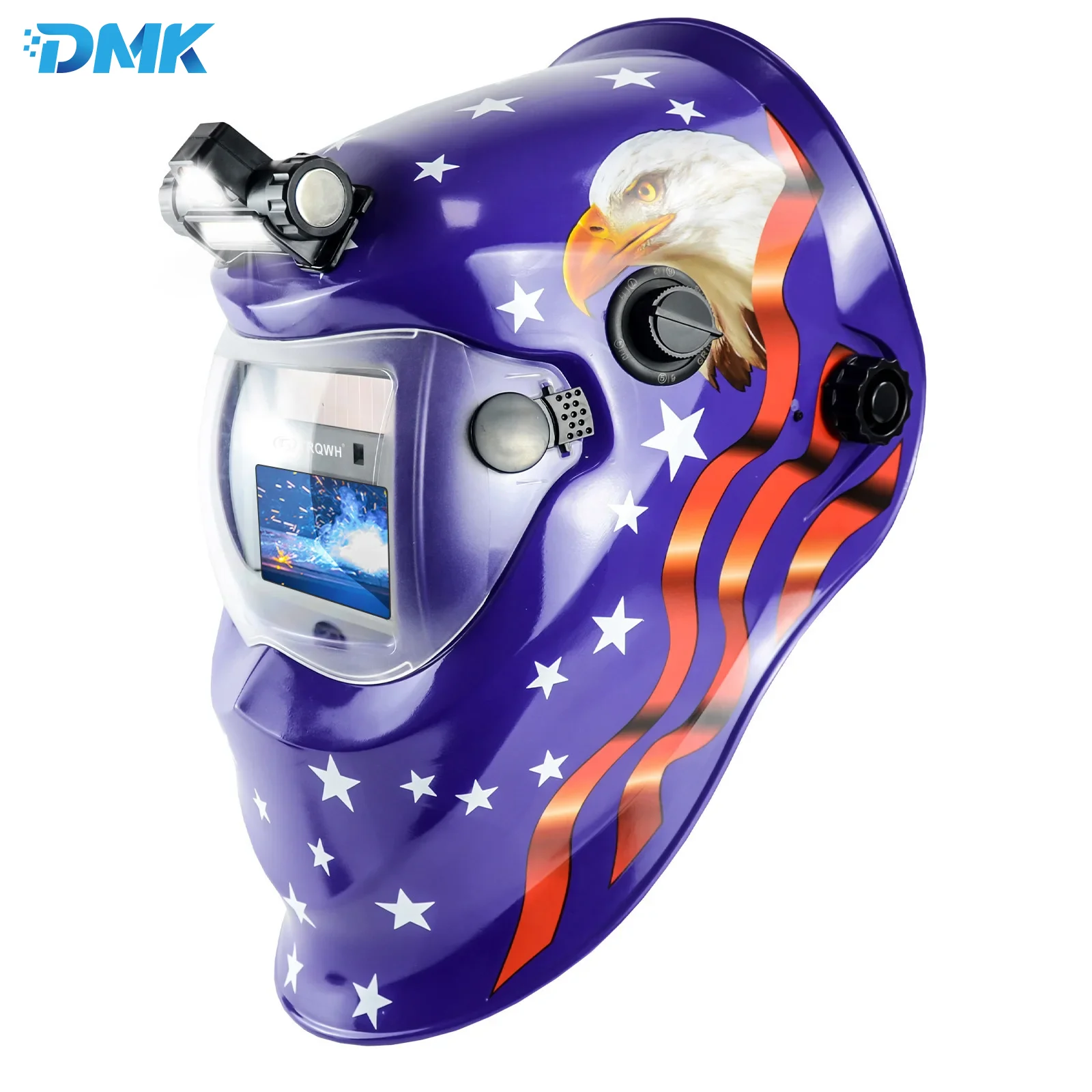 

Auto Darkening Welding Helmet for Men with Light True Color Solar Powered Welding Hood with 2 Arc Sensor Wide Shade 4/9-13