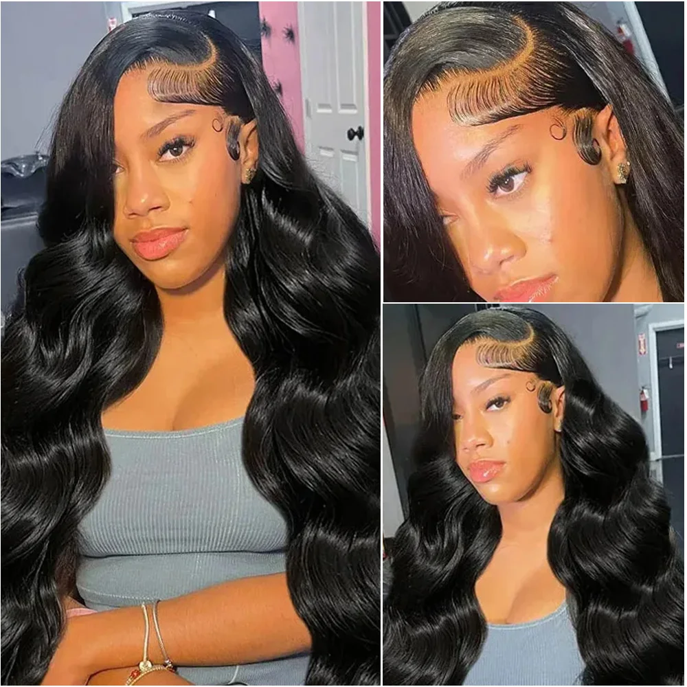 13x6 الجسم موجة HD الدانتيل الشفاف الجبهة باروكة من شعر طبيعي 30 40 بوصة 5x5 غلويليس إغلاق الدانتيل أمامي الباروكات البرازيلي قبل قطعها