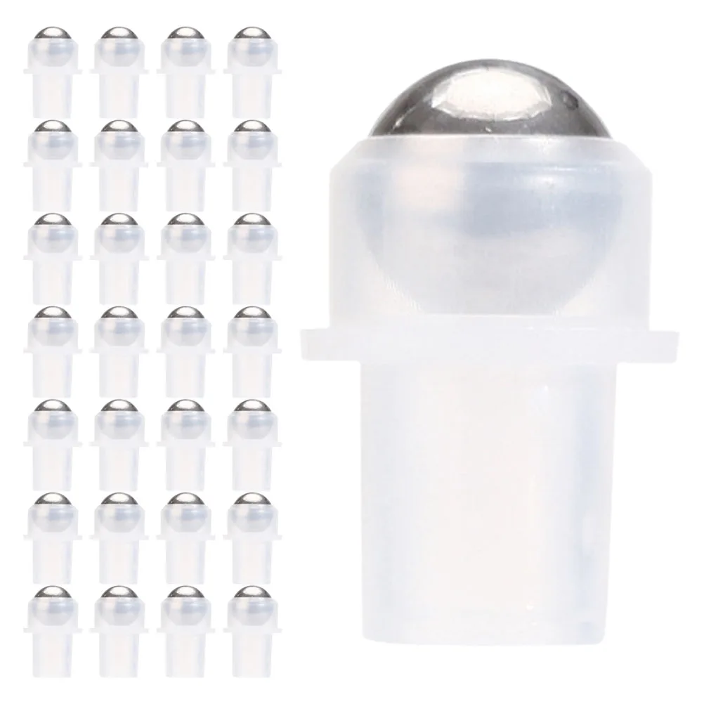 

30pcs Roller Ball Bottles Accessories Mini Transparent Essential Oil 16 Teeth PE Plastic Travel Perfume