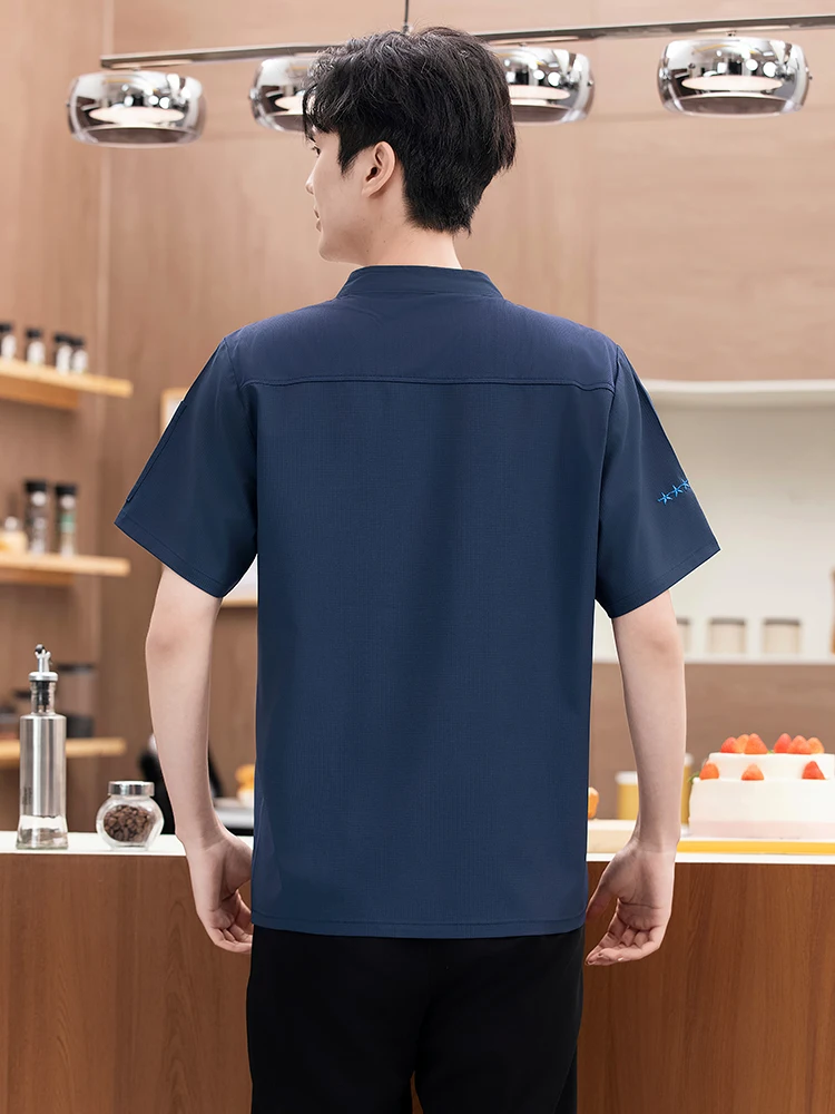 مهنة الشيف موحدة مطعم المطبخ الطبخ قميص قصير الأكمام فندق المطاعم مخبز النادل زي الحلاق وزرة