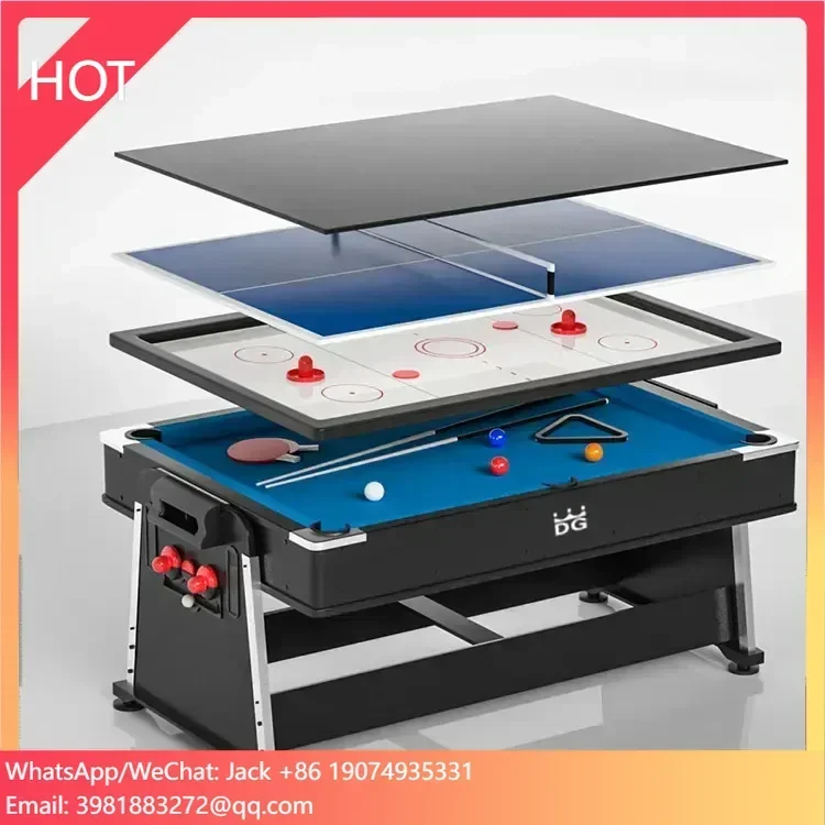 

Indoor Football Sport 5 in 1 Multifunctional Game Table Air Hockey Dining Billiard Pool Table Tennis Table