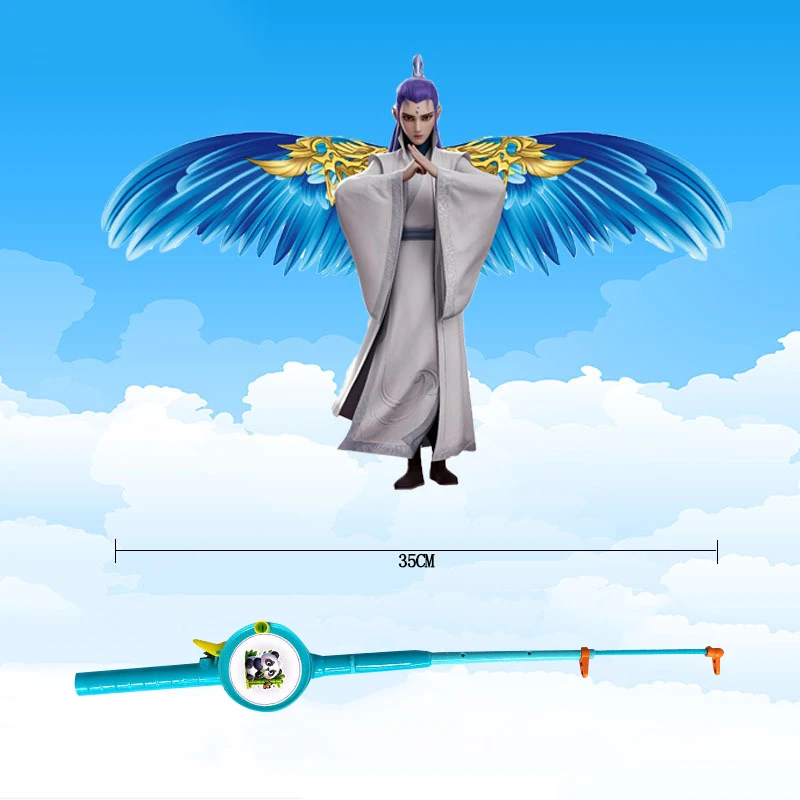 الأطفال طائرة ورقية لعبة الكرتون النسر طوي ألعاب بلاستيكية صغيرة طائرة ورقية اليد الفرامل الصيد رود الفراشات أجنحة المنقولة لعبة للهواء الطلق