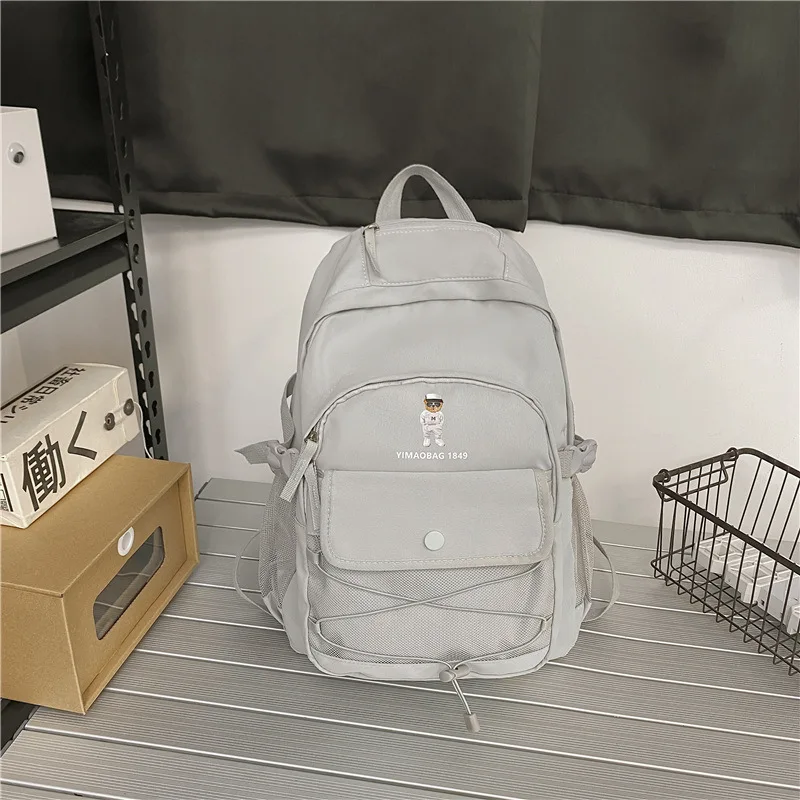 TRAVEASY 2024 Contrast Japanese Schoolbag Woman Hight School Bookbag Unisex Female Student Fashion Trendy Women Bag Men Simple