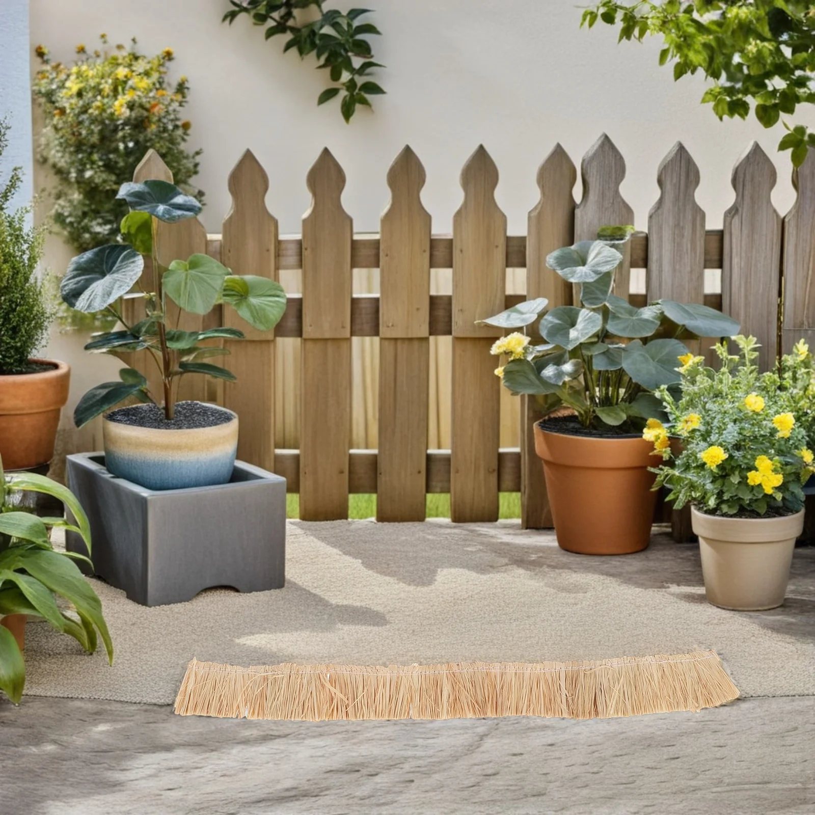 9 pezzi in miniatura artificiale erba di paglia rotolo di tetto piccolo tetto di paglia decorazione finto tetto di paglia per casa delle bambole Diorama fata