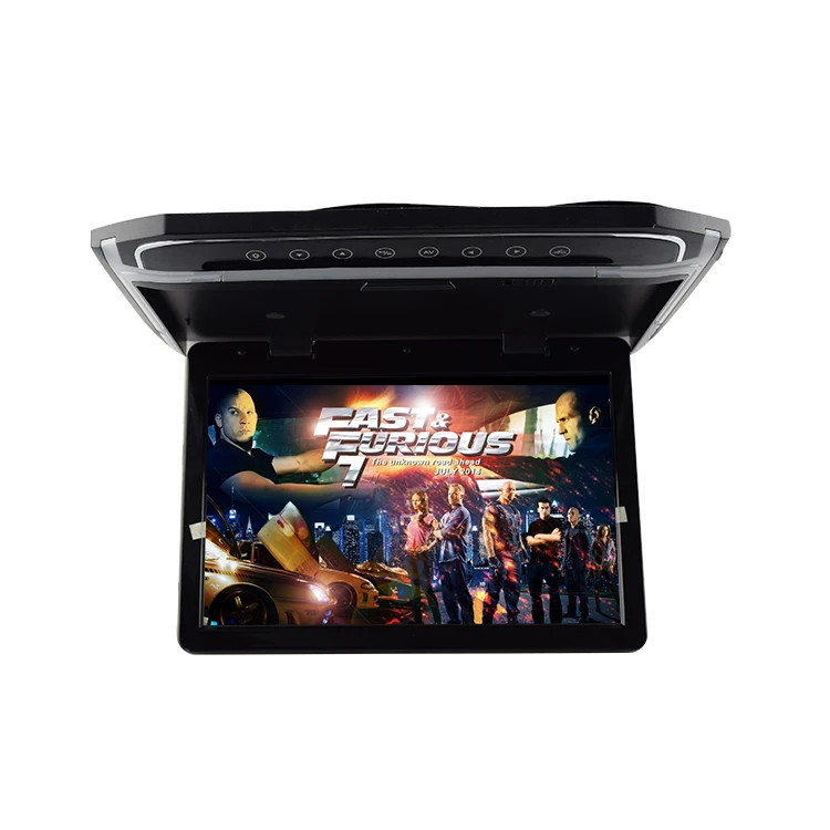 12inch ultra-thin HD screen car flip down roof mount ceiling overhead monnitor lcd led car monnitor USB/SD  MP5 player