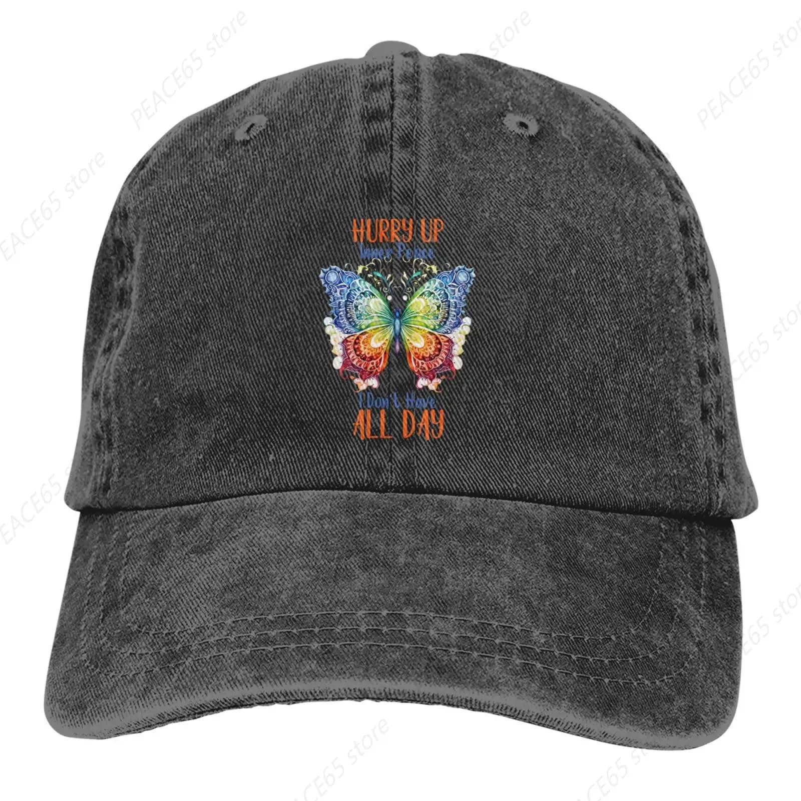 

Inner Peace Butterfly Baseball Cap Golf Dad Hat Adjustable Original Classic Low Profile Cotton Hat Men Women