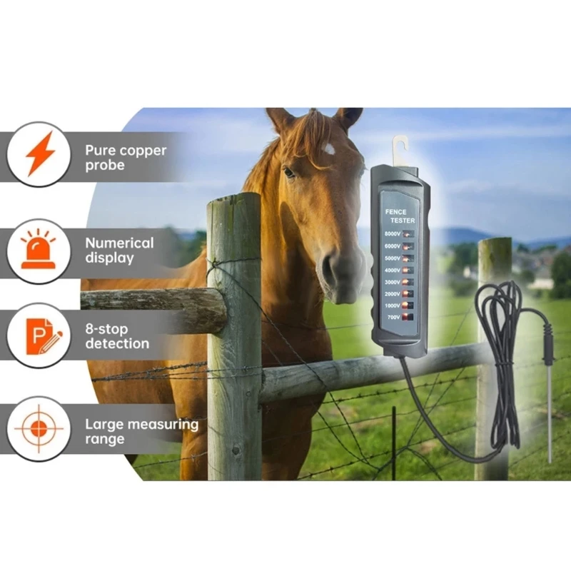 Electric Fence Tester Farm Fence Maintenance for Safe Animal Enclosures