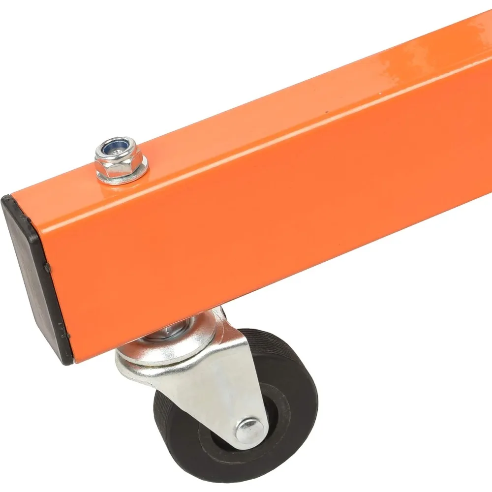 طاولة عمل A018A شديدة التحمل وقابلة للتعديل مع درج وعجلات، وصينية ميكانيكية، وطاولة أدوات دوارة متنقلة، برتقالي