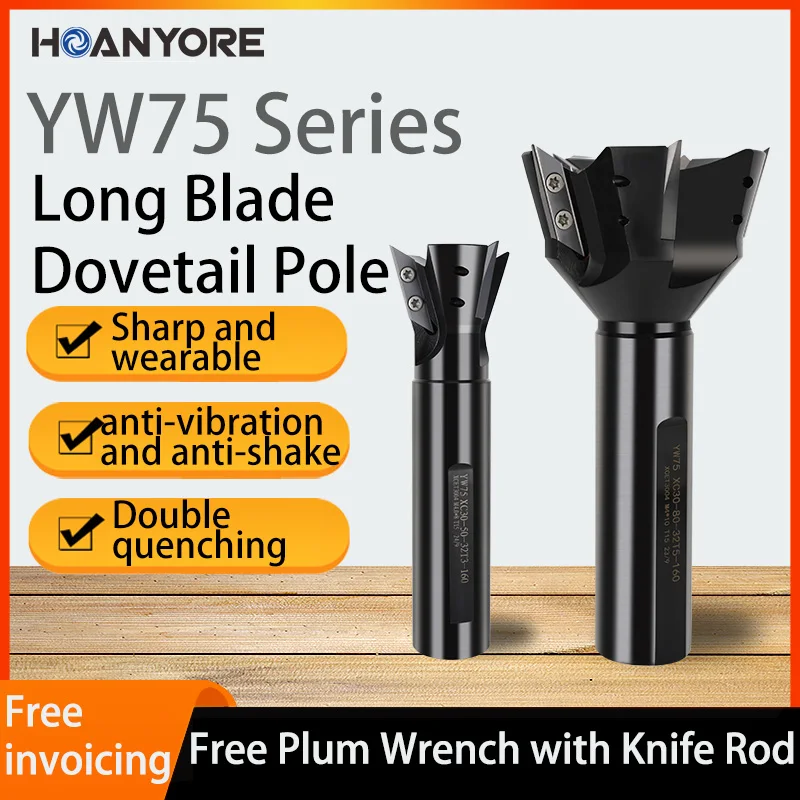 

YW75 long flute dovetail milling cutter bar XCET3004 milling cutter disk clear root V groove dovetail 75 degrees