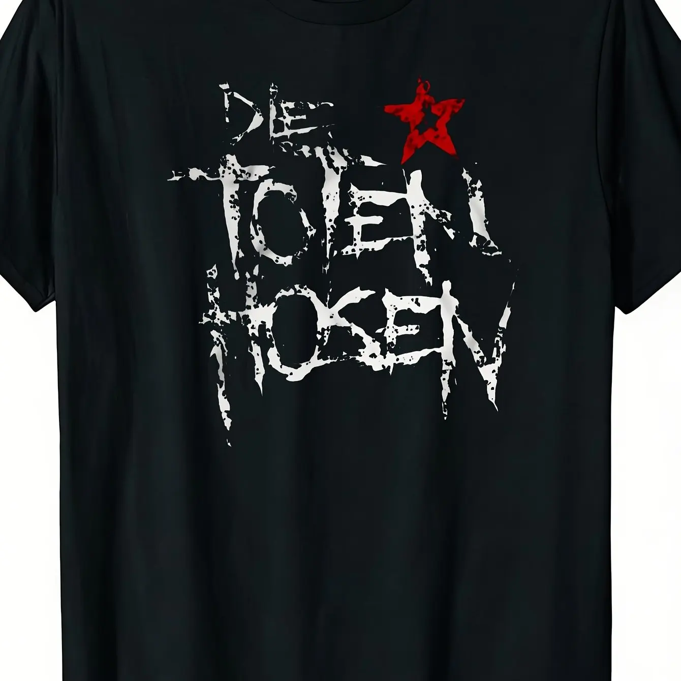 2026 New The Dead T-shirt | Bold White Graffiti Print with Red Logo, Comfortable and Versatile Casual T-shirt, Music Collectible
