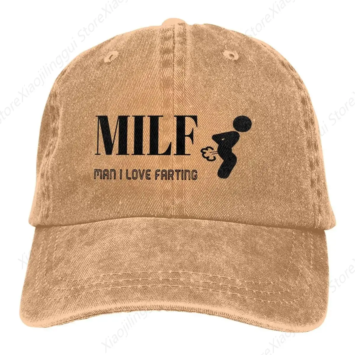 Summer Cap Sun Visor Man I Love Farting Black Hip Hop Caps MILF Abbreviation Culture Cowboy Hat Peaked Hats