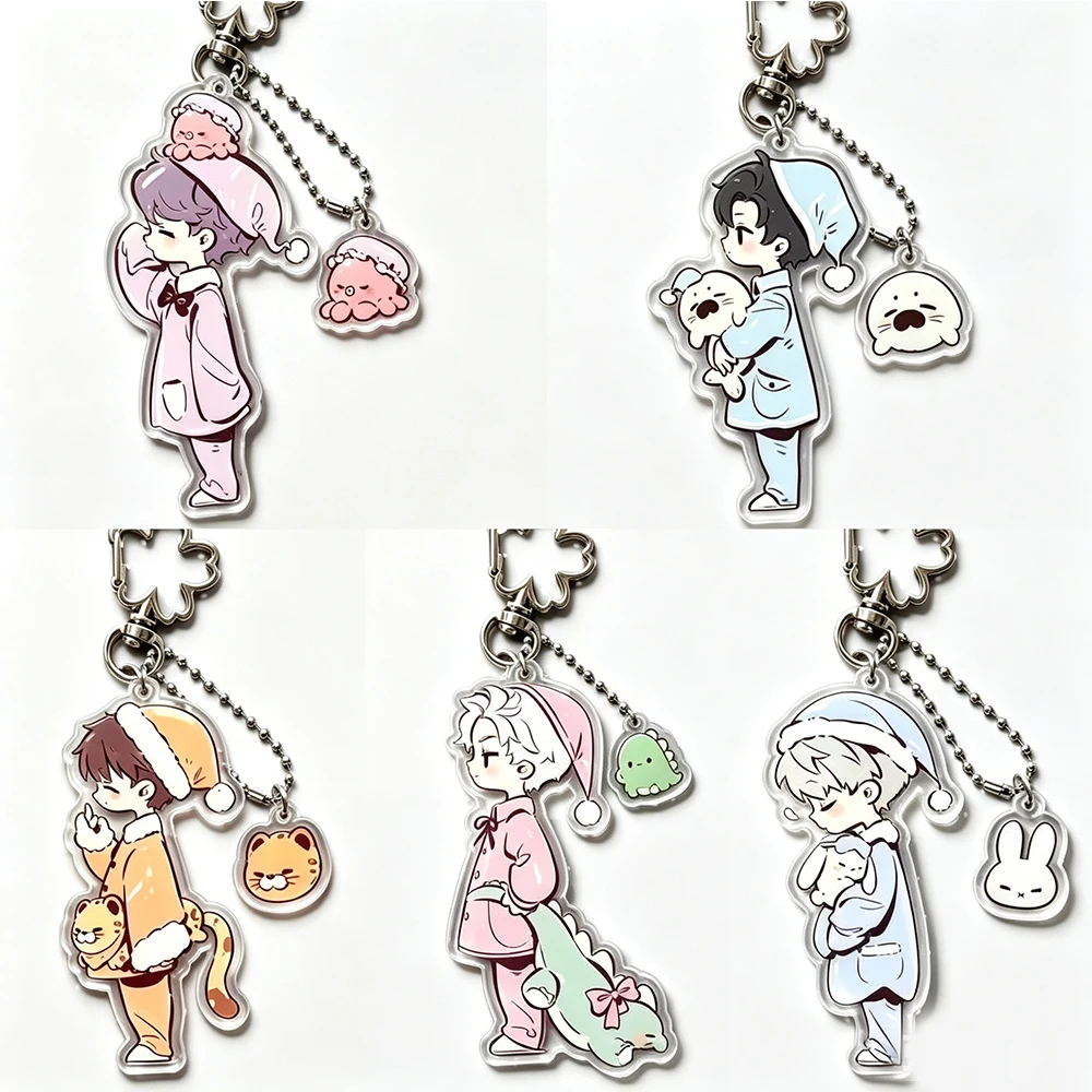 Game Love and Deepspace Acrylic Keychain Sylus Rafayel Xavier Zayne Caleb Sweet Dream Series Keyring Backpack Decor Accessories