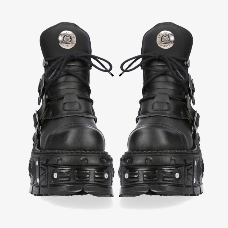 Brand Fashion Women's Platform Couple Ankle Boots men Retro Punk