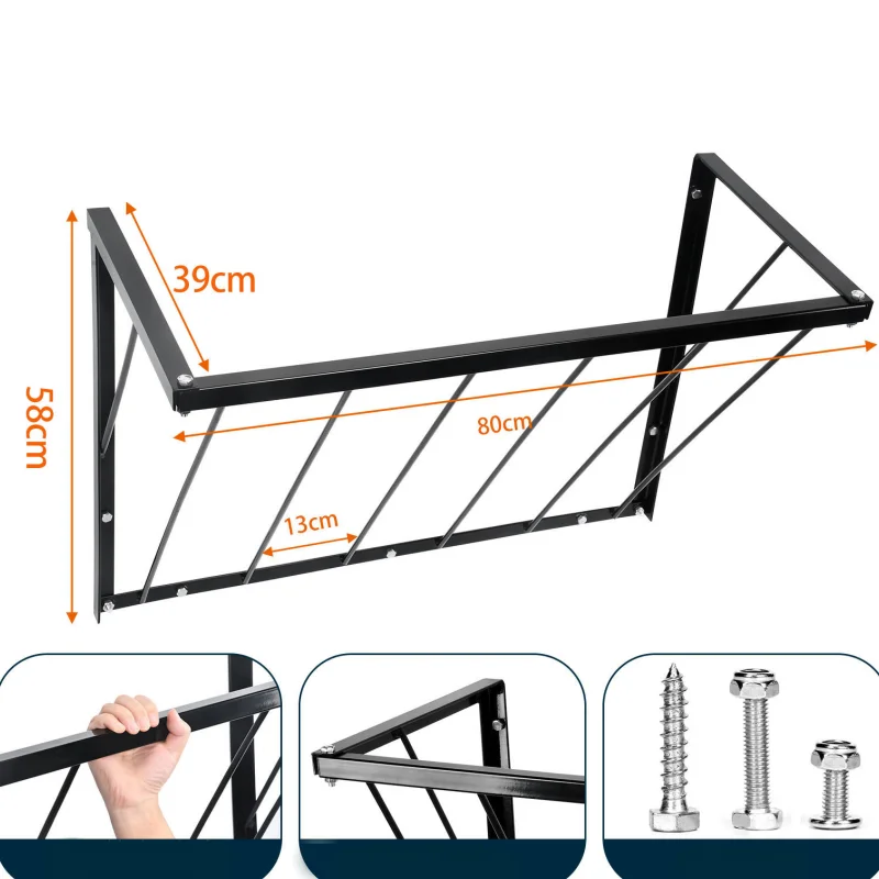 

Wall-Mounted Stainless Steel Hay Rack Horse Grain Storage & Feeding Equipment
