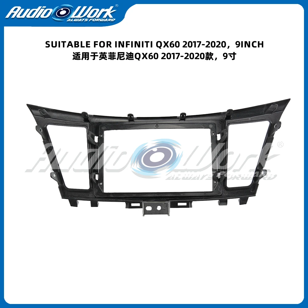 راديو السيارة ستيريو نظام تحديد المواقع مشغل MP5 2 Din Fascias لوحة لوحة القيادة غطاء إطاري لإنفينيتي QX60 2017-2020 9 بوصة أندرويد #2