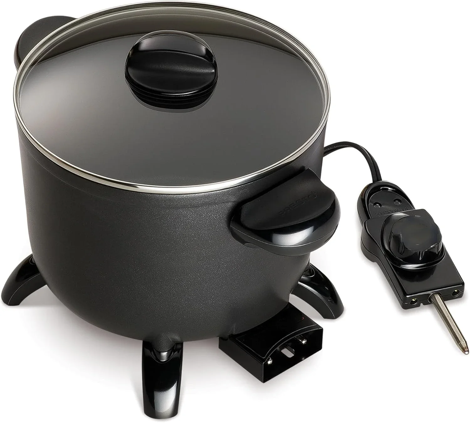 home.Kitchen Kettle Multi-Cooker/Steamer, Black