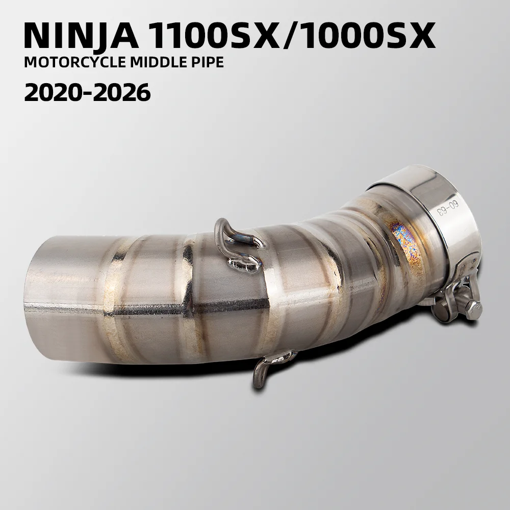 Ninja1100SX Exhaust Pipe For Kawasaki Ninja 1000SX/1100SX SE Z1100 Z1100SE 2020-2026 Motorcycle Exhausts Kit 60MM Adapter Tube