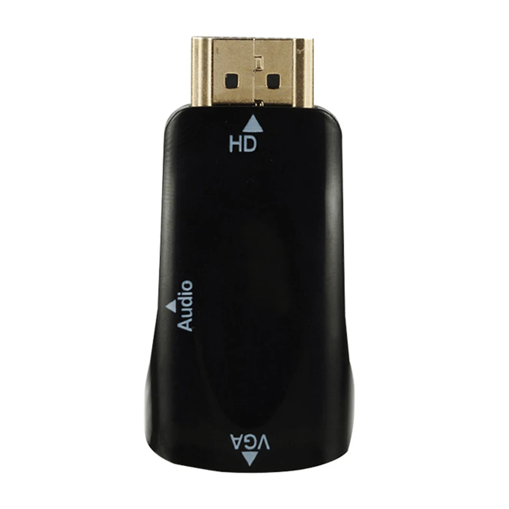 HD 1080P HDMI-compatible to VGA Cable Converter Converter Adapter 3.5 mm Jack Audio For PC Laptop Tablet with Audio Cable