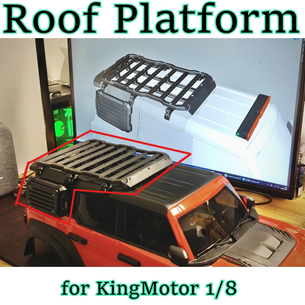RC car offroad hobby heavy duty roof platform upgrade fitting for KingMotor 1/8 scale custom size replacement spare accessories