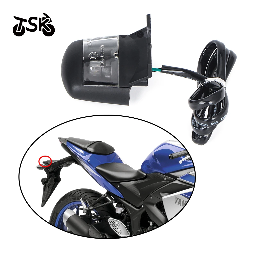 Motorcycle License Plate Light Rear Indicator Lamp ABS Bulb For Yamaha YZF R3 2013-2018 YZF R25 X-MAX MT03 MT25