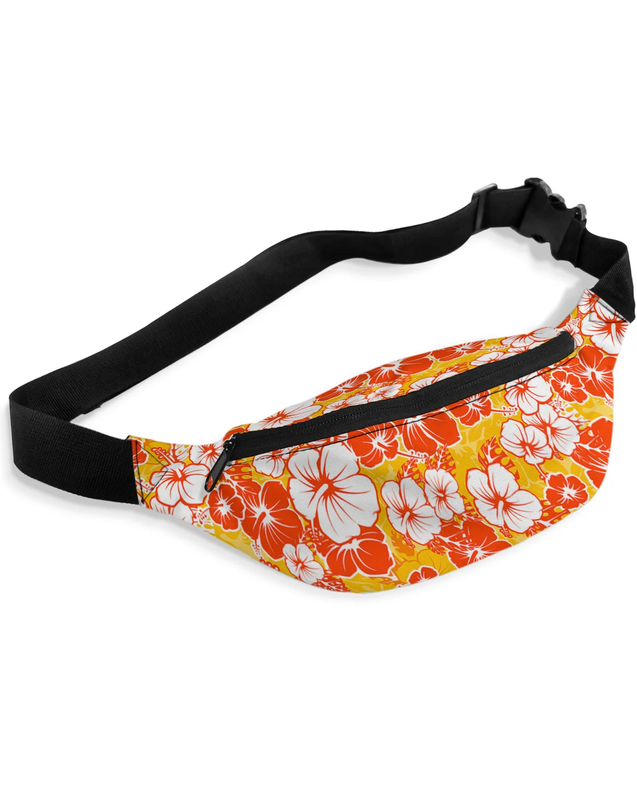 Hawaiian Tropical Flower Texture Waist Bags for Women Man Travel Shoulder Crossbody Chest Bags Waterproof Fanny Pack