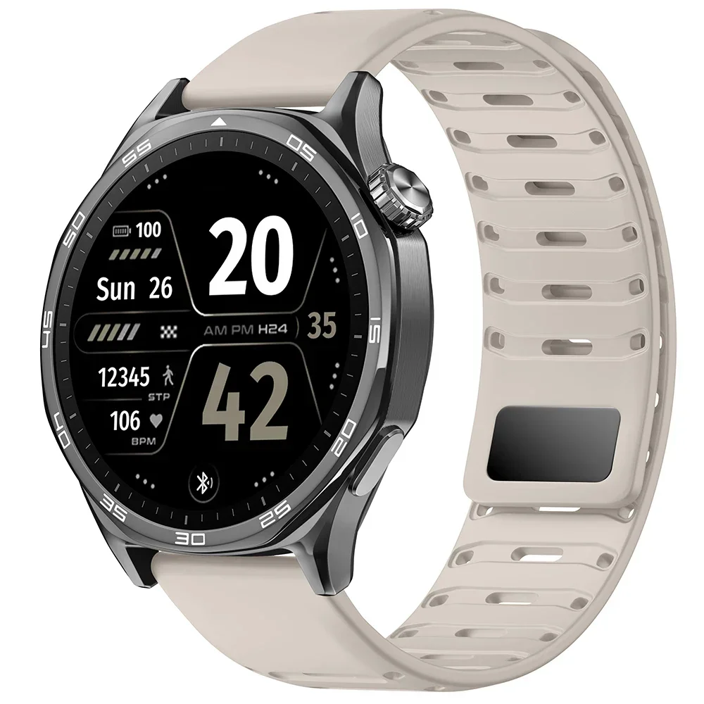 Correa de silicona de 22mm para Huawei Watch 5 4 3 GT5 Pro GT5-4-3-2 pulsera deportiva magnética de 46mm Amazfit Bip 6 5 Balance 2 GTR 4 Correa