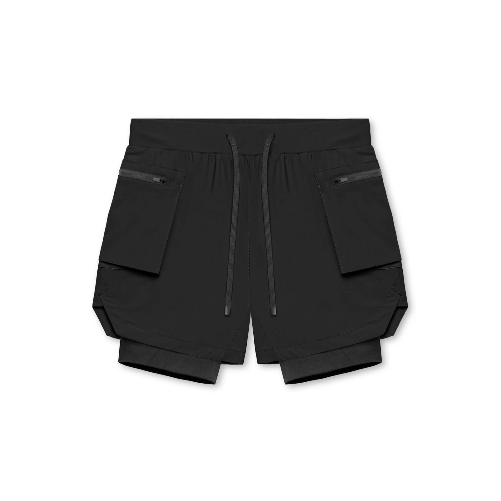 Pantalones cortos deportivos de doble capa para hombre, Shorts transpirables a la moda para gimnasio, Fitness y entrenamiento de culturismo, para la playa de secado rápido, novedad de verano 2022