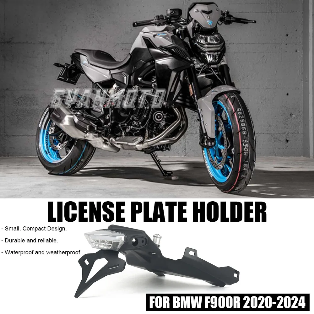 

Motorcycle Rear Short Tail Stock License Plate Holder Tailstock Bracket Integrated LED Light FOR BMW F900R F 900 R F900 R 2020-