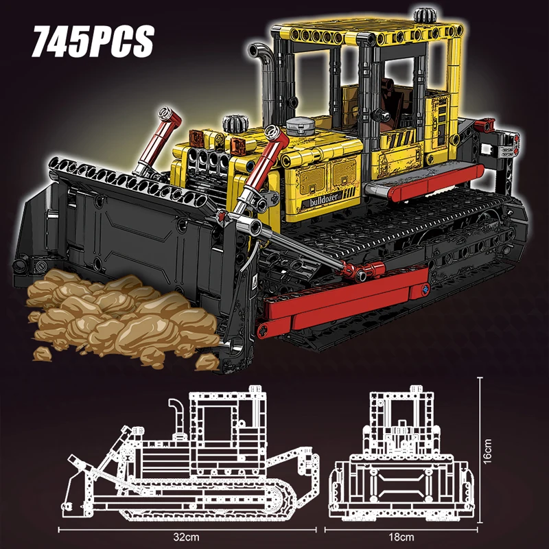 City Technical MOC Loader Car Heavy Mining Truck Crane Building Blocks DIY Engineering Excavator Bricks Toys For Childrens Gifts