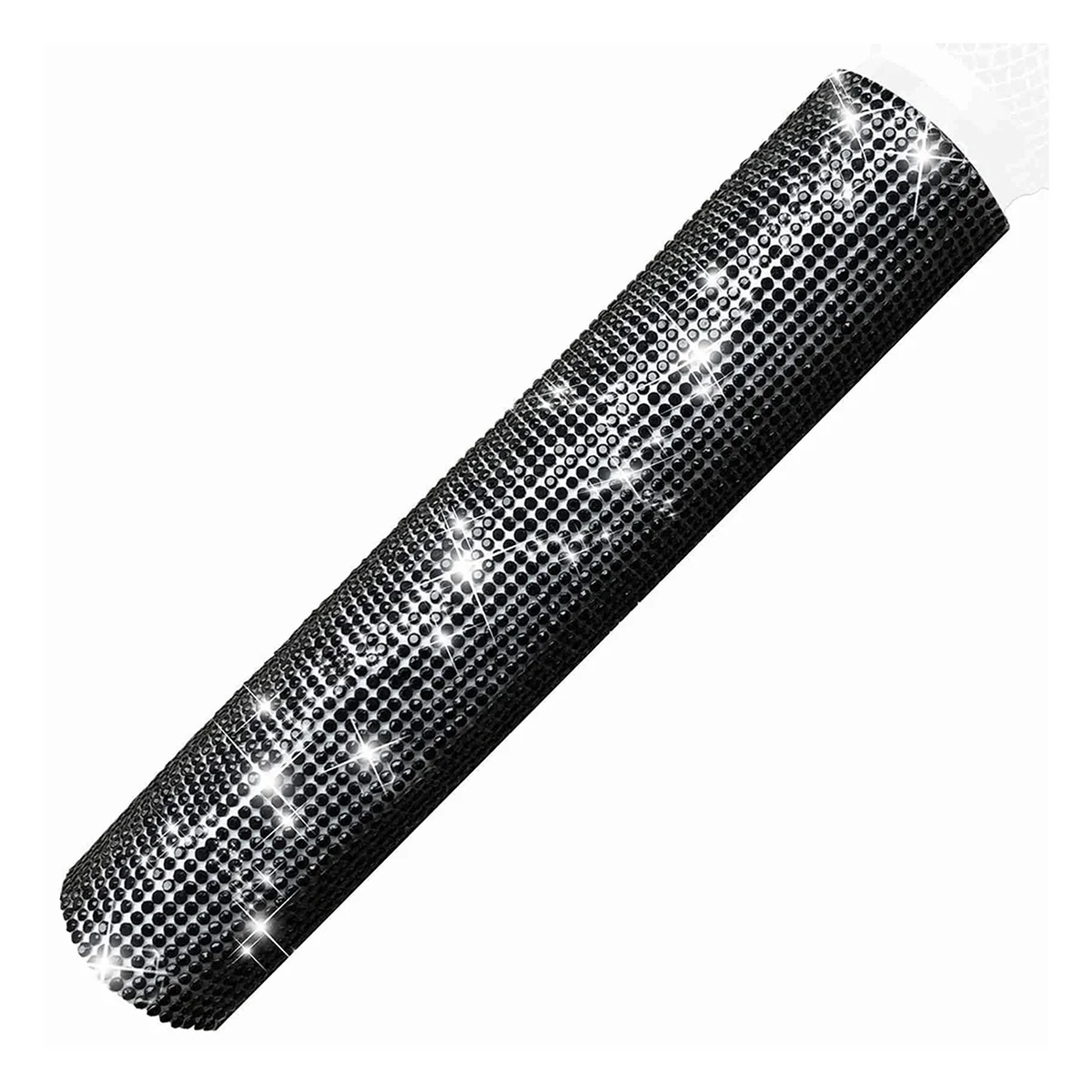 

2X Mic Handle Cover,Sparkly Bling Rhinestones Mic Handle Sleeve For Party&TV Show,For Most Wireless Microphones, Black-A74Z