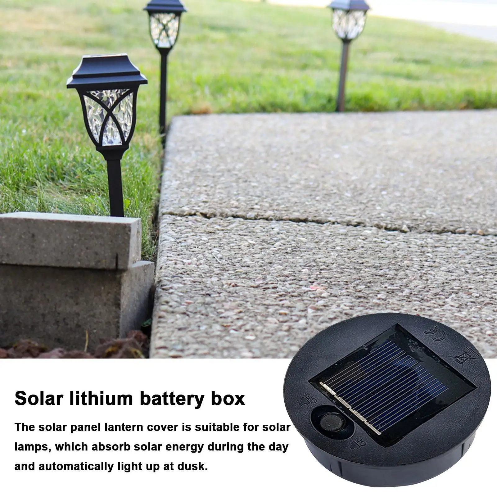 10CM/7CM Solar Light Replacement Top Waterproof LED Solar Panel Lantern Lid Light easy to use Top LED Solar Light Accessories