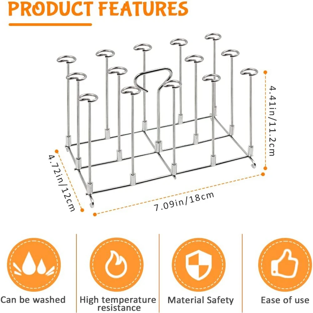 Skewer Stand Racks for Foodi Air Fryer DZ201, DZ401 Dual Basket Air Fryer- Stainless Steel Barbecue Skewers