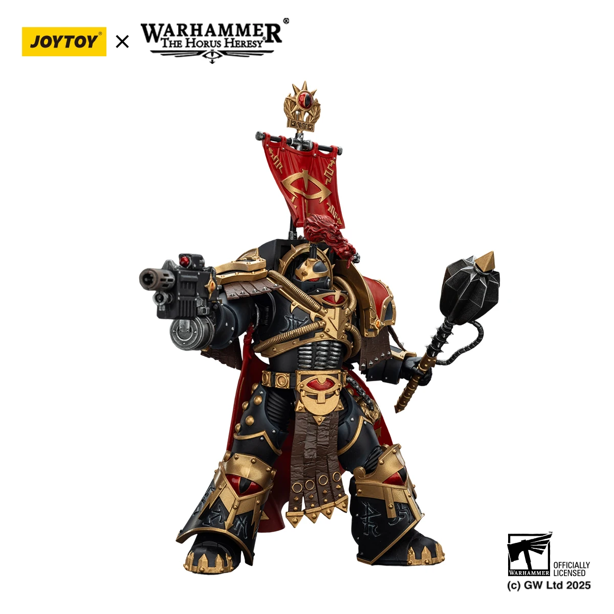 【JOYTOY】Warhammer 40K Sons of Horus Legion Cataphractii Praetor con figura de acción Combi-Melta y Power Maul 1/18