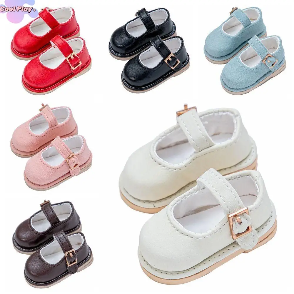 

1 Pair Rose Gold Buckle Obitsu 11 Doll Flats Solid Color Round Toe 1/6 Bjd Doll Leather Shoes GSC Cute 1/6 Bjd Doll Boots